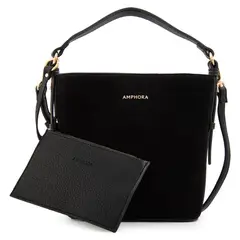 AMPHORA - Cartera Bandolera Renata Mediana Negro Mujer