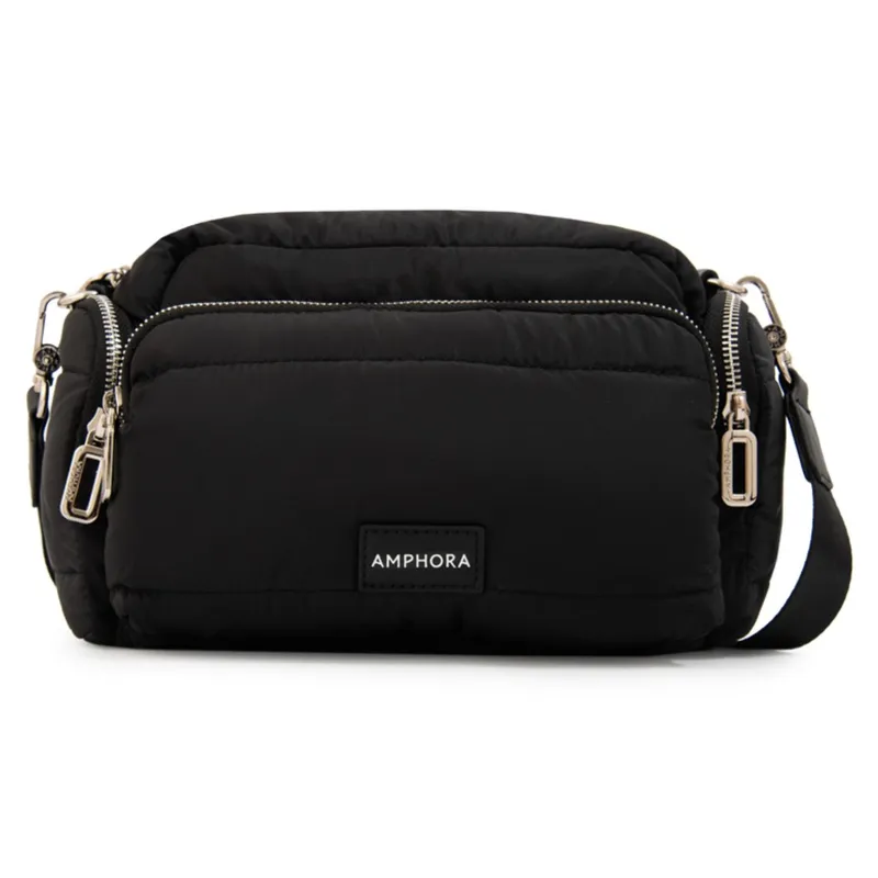 AMPHORA - Cartera Bandolera Melina Mediana Negro Mujer Amphora