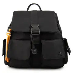 AMPHORA - Mochila Con Tapa Tina Mediana Negro Mujer