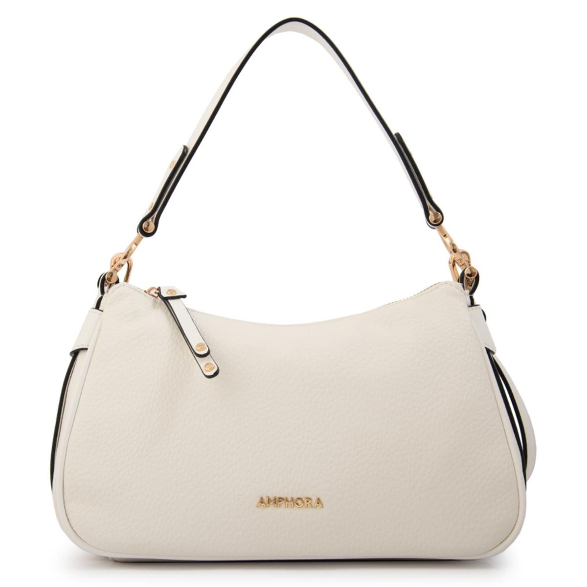 AMPHORA - Cartera Bandolera Oval Eugenia Mediana Blanco Mujer Amphora