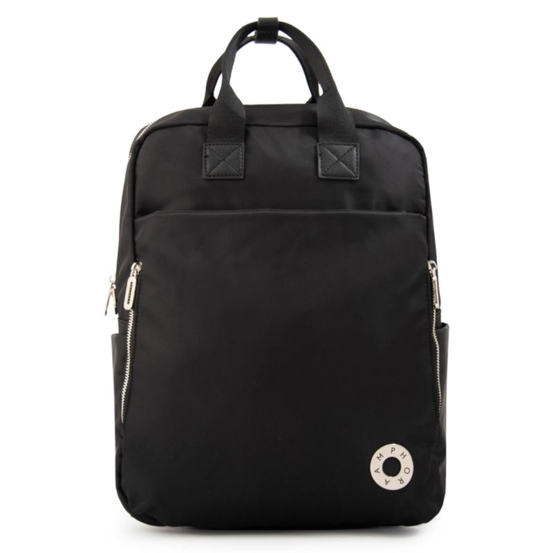 AMPHORA - Mochila Porta Notebook Donna Grande Negro Mujer Amphora