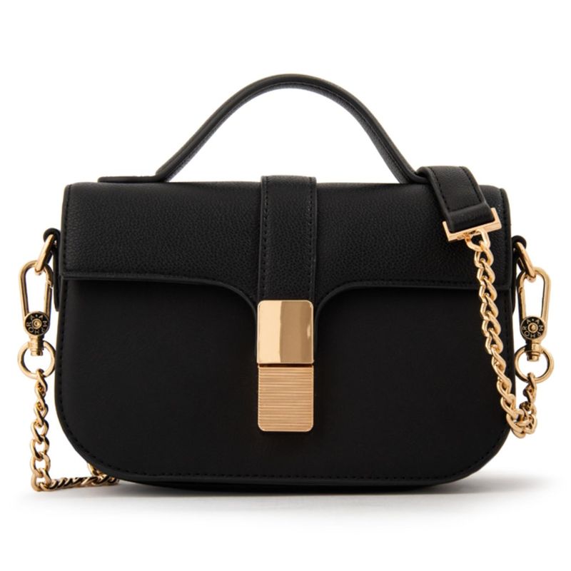 Bolso Bandolera Con Tapa Mujeres Mini Pu Color Sólido Cocodrilo