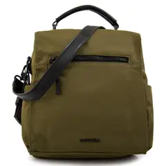 AMPHORA - Mochila Nairobi Mediana Verde Oliva Mujer