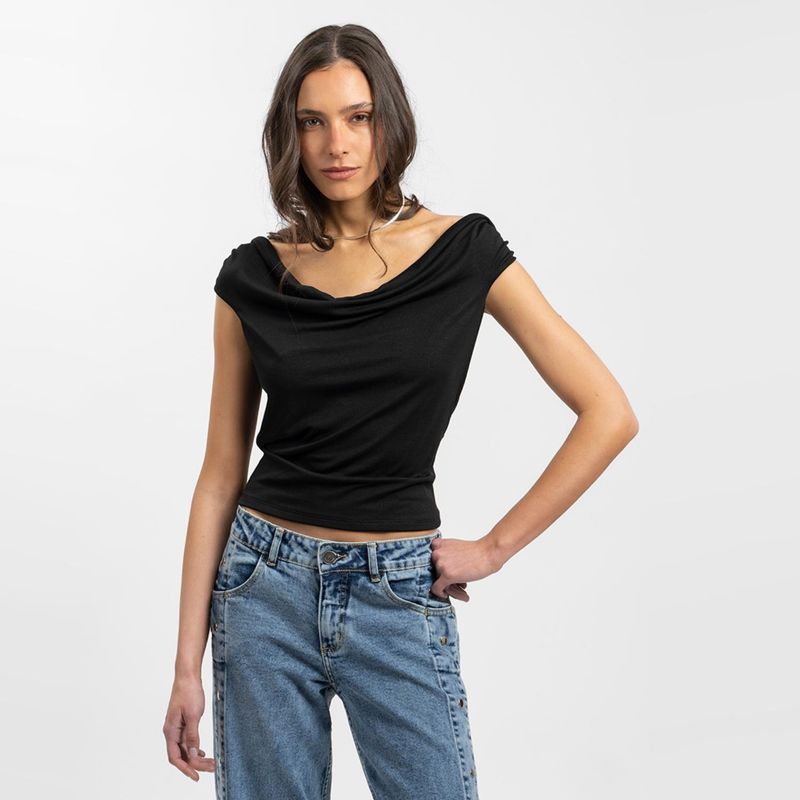 LOLITA POCKET - Polera Manga Corta Mujer Lolita Pocket