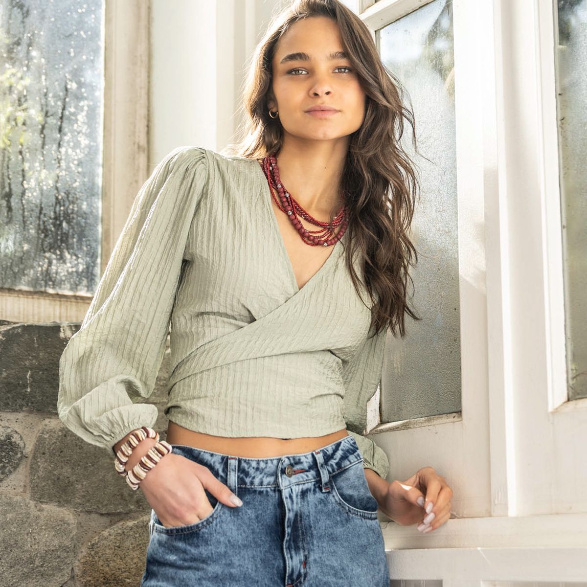 LOLITA POCKET - Blusa Manga Larga Mujer Lolita Pocket