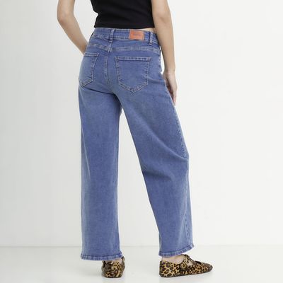Imagen 2 del producto Jeans Wide Leg Tiro Medio Mujer