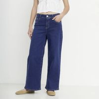 Jeans Wide Leg Tiro Medio Mujer