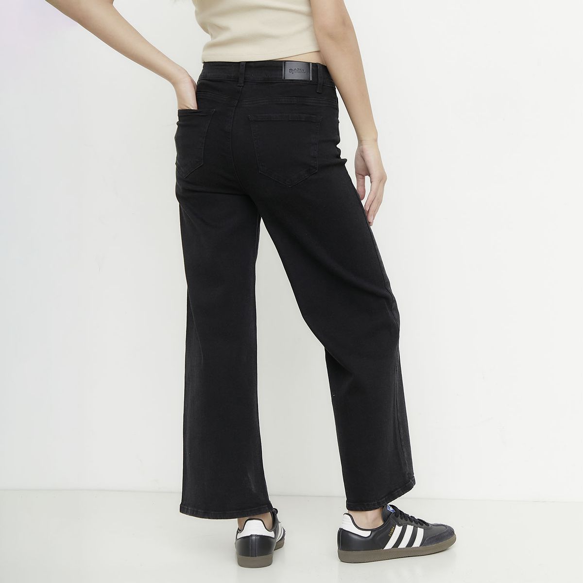 SYBILLA - Jeans Wide Leg Tiro Medio Mujer Sybilla