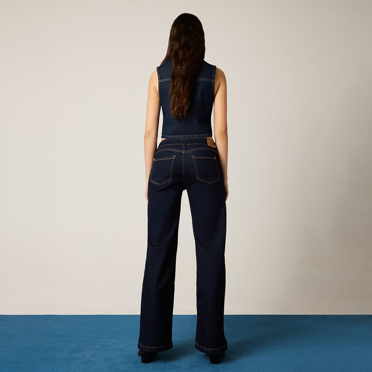 AMERICANINO - Jeans Wide Leg Tiro Bajo Mujer Americanino