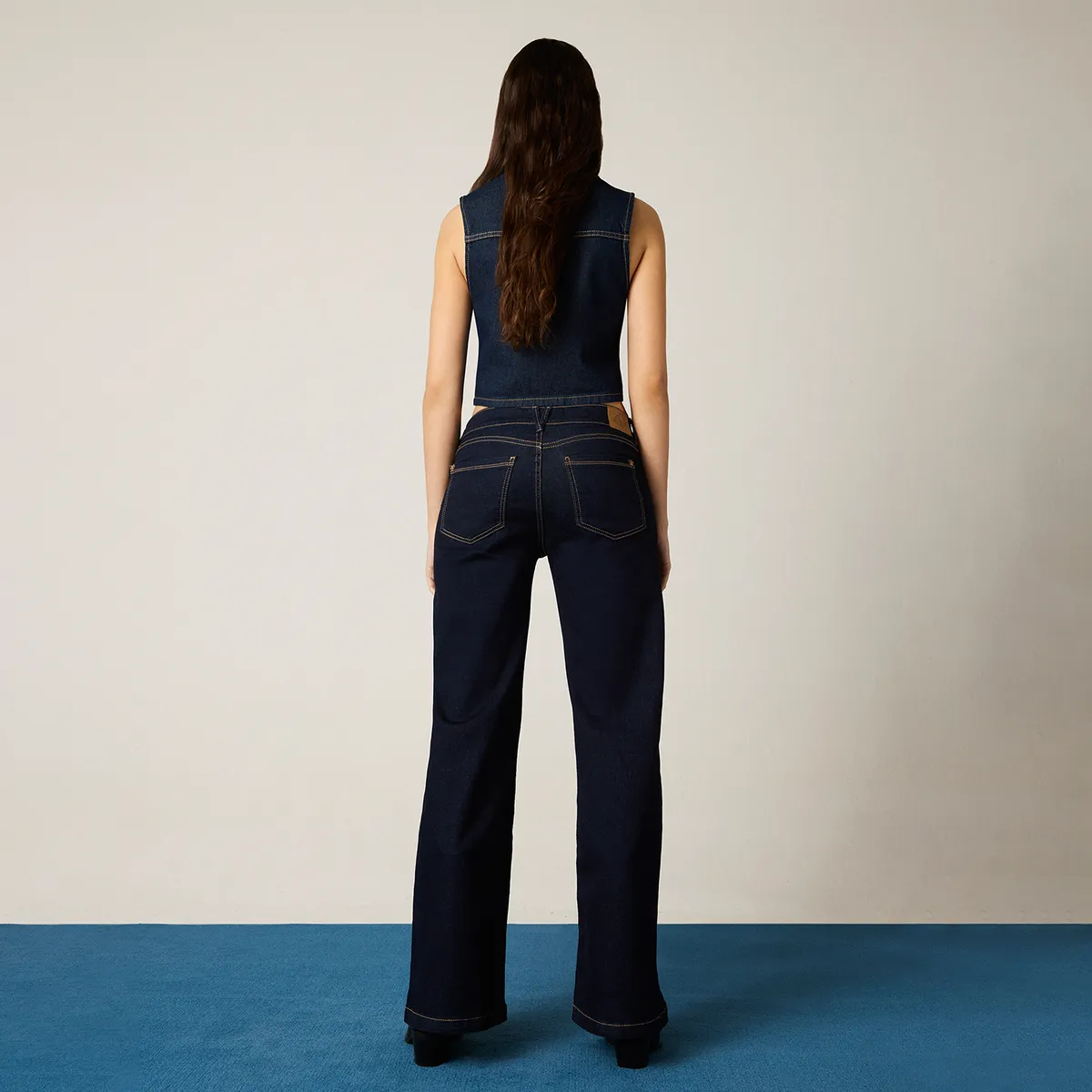 AMERICANINO - Jeans Wide Leg Tiro Bajo Mujer Americanino