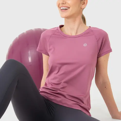 BSOUL - Polera Manga Corta T-Shirt Round Neck Training Mujer