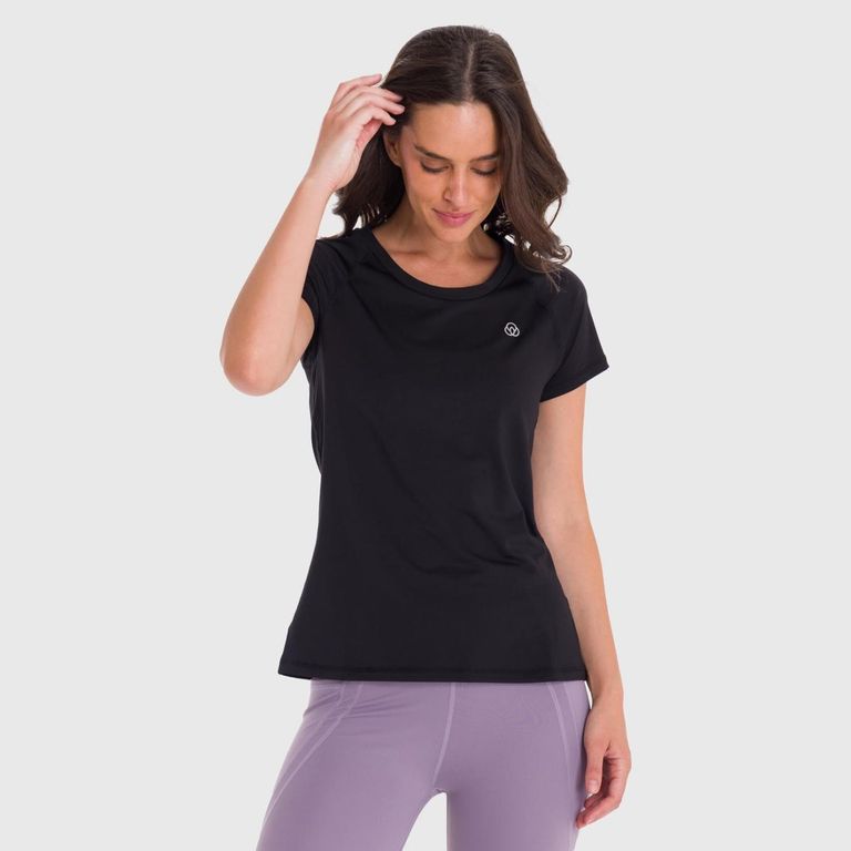 BSOUL Polera Manga Corta T-Shirt Round Neck Training Mujer