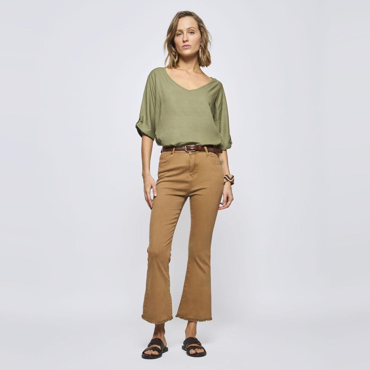 SAVILLE ROW - Pantalón Regular Tiro Medio Mujer Saville Row