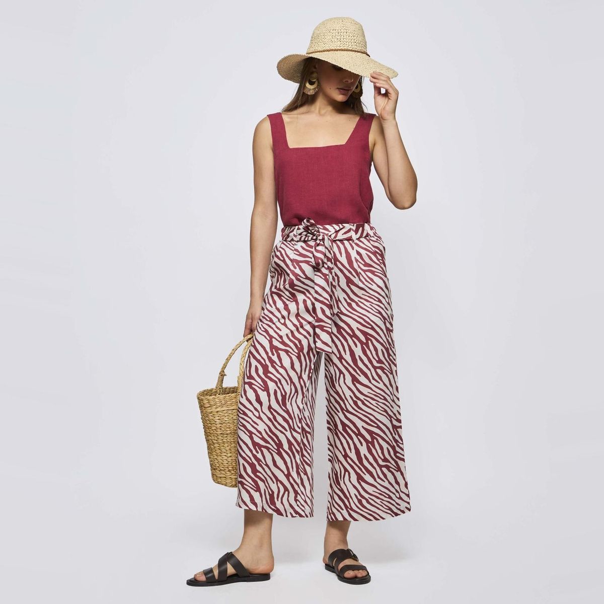 SAVILLE ROW - Pantalón Regular Tiro Alto Mujer Saville Row