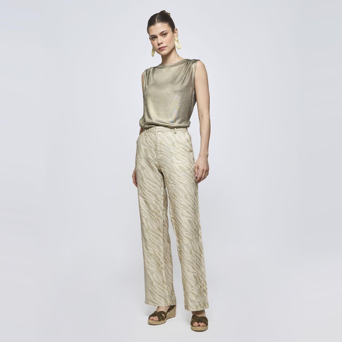 SAVILLE ROW - Pantalón Regular Tiro Medio Mujer Saville Row