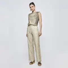 SAVILLE ROW - Pantalón Regular Tiro Medio Mujer