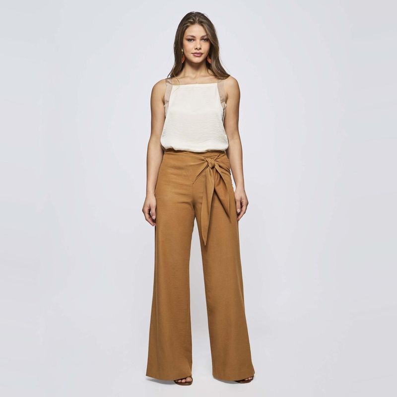 SAVILLE ROW - Pantalón Regular Tiro Medio Mujer Saville Row