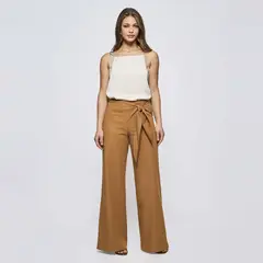 SAVILLE ROW - Pantalón Regular Tiro Medio Mujer
