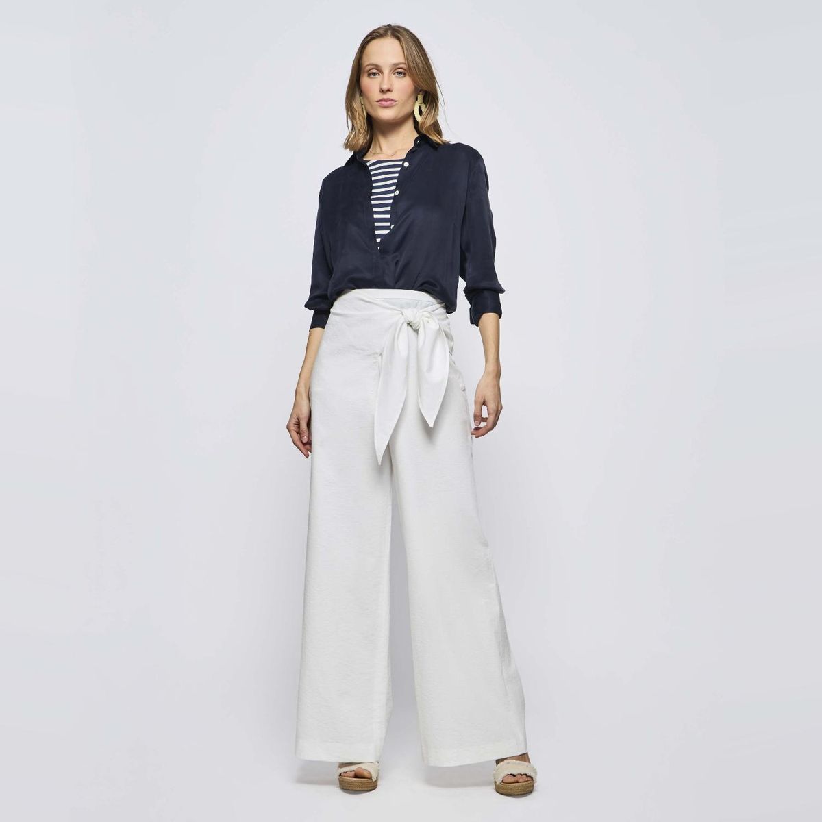 SAVILLE ROW - Pantalón Regular Tiro Medio Mujer Saville Row