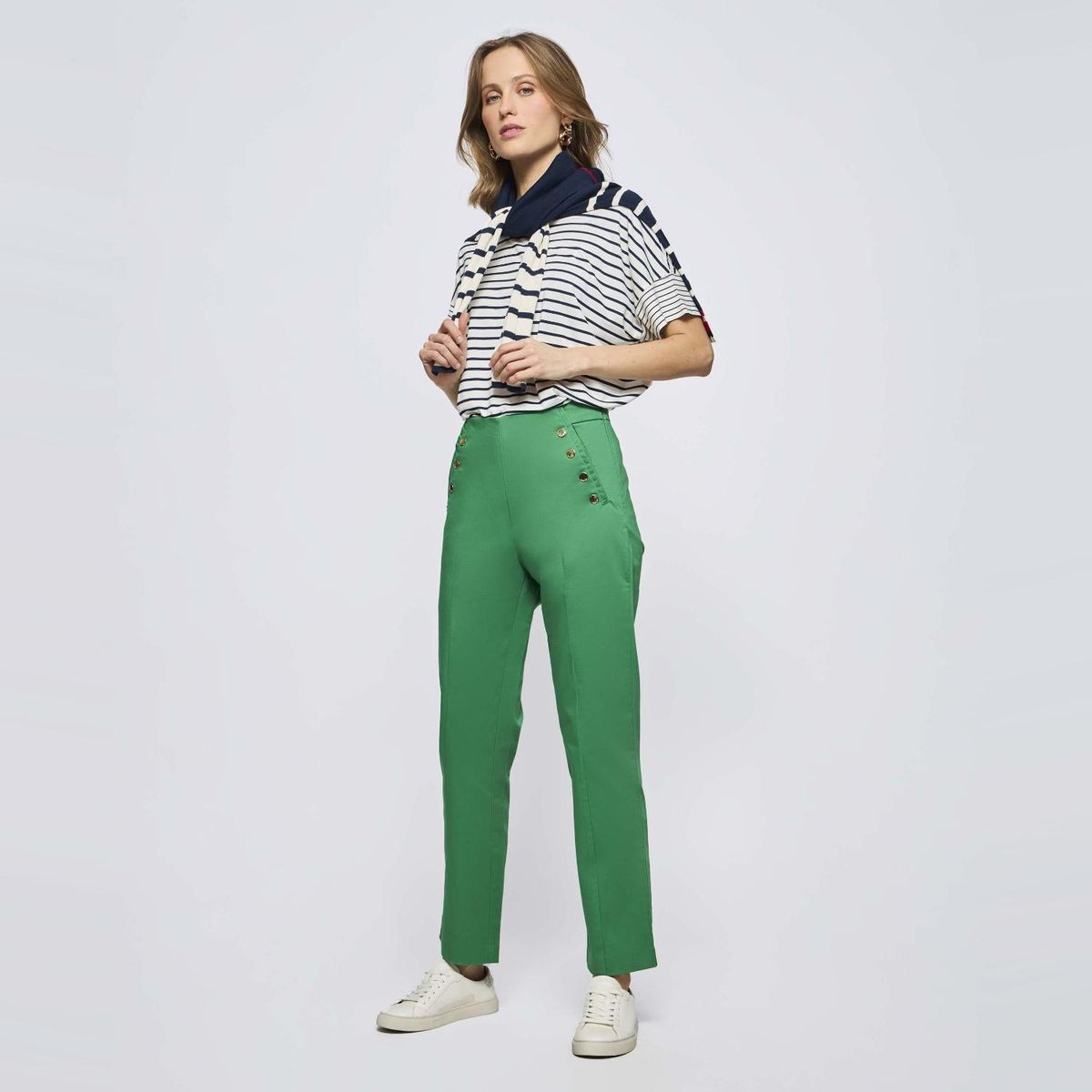 SAVILLE ROW - Pantalón Regular Tiro Alto Mujer Saville Row