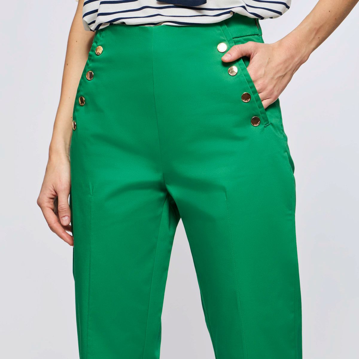 SAVILLE ROW - Pantalón Regular Tiro Alto Mujer Saville Row