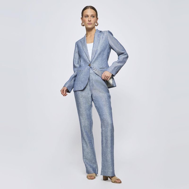 SAVILLE ROW - Pantalón Regular Tiro Medio Mujer Saville Row