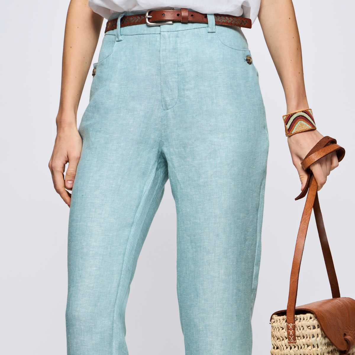 SAVILLE ROW - Pantalón Regular Tiro Medio Mujer Saville Row