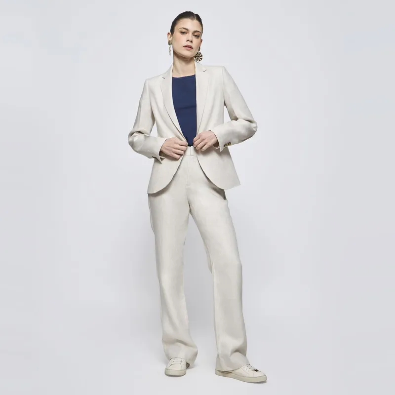SAVILLE ROW - Pantalón Regular Tiro Medio Mujer Saville Row