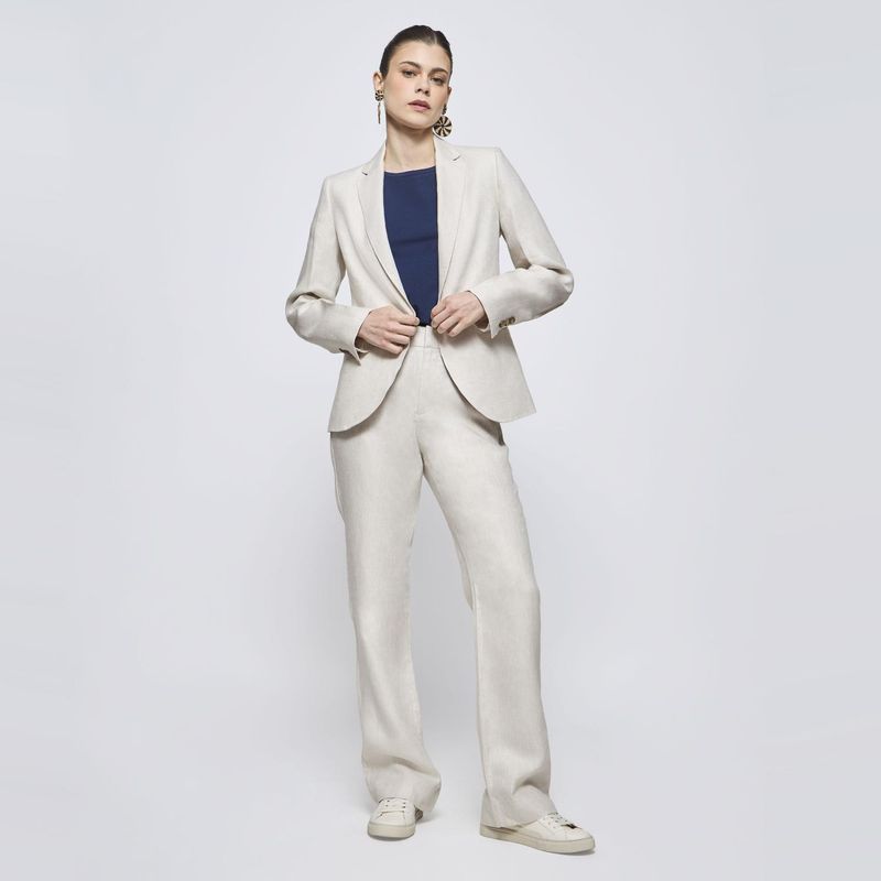 SAVILLE ROW - Pantalón Regular Tiro Medio Mujer Saville Row