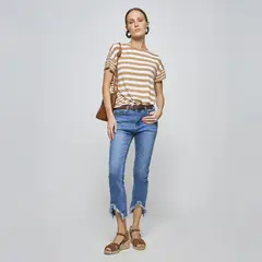 SAVILLE ROW - Jeans Fit Tiro Medio Mujer