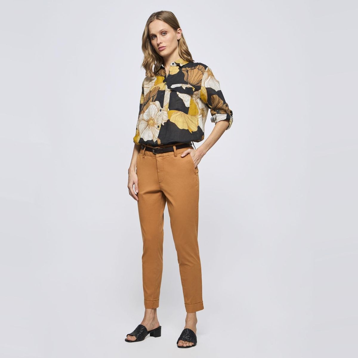 SAVILLE ROW - Pantalón Regular Tiro Alto Mujer Saville Row