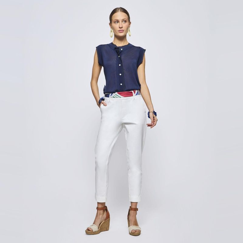 SAVILLE ROW - Pantalón Regular Tiro Alto Mujer Saville Row