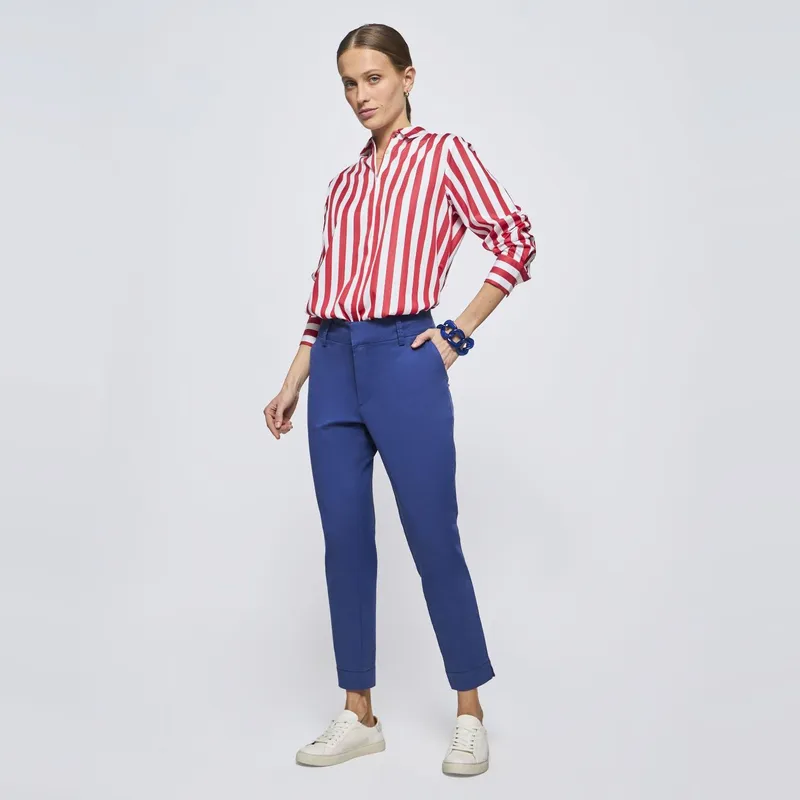 SAVILLE ROW - Pantalón Regular Tiro Alto Mujer Saville Row