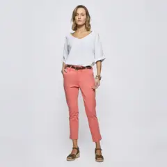 SAVILLE ROW - Pantalón Regular Tiro Alto Mujer