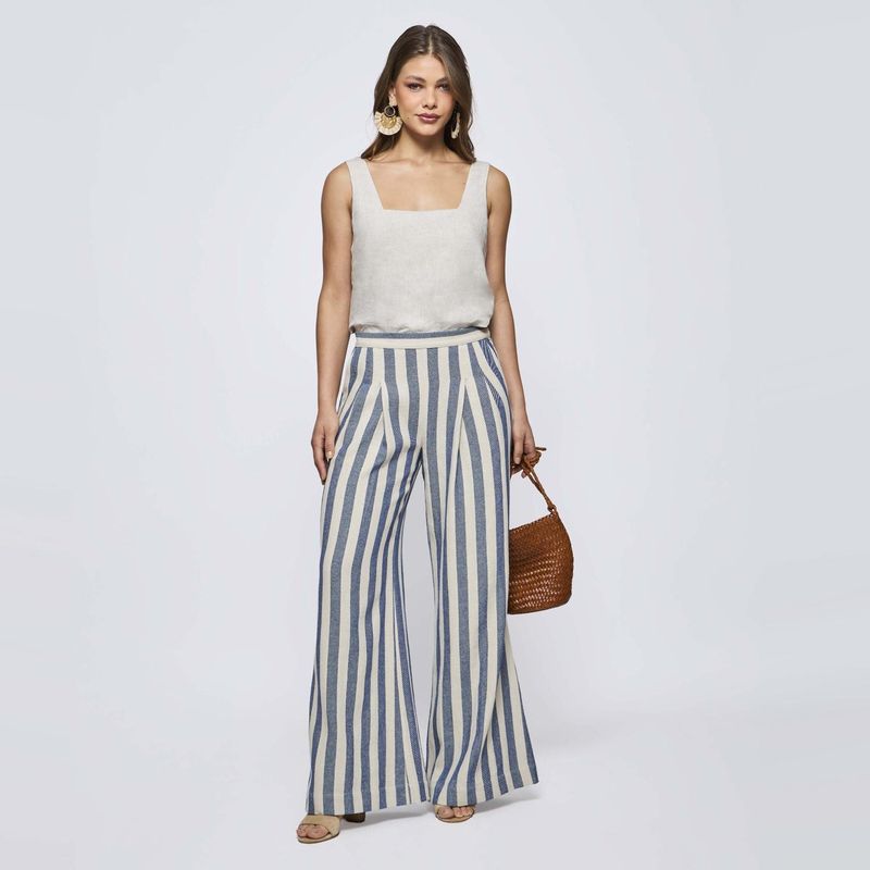 SAVILLE ROW - Pantalón Regular Tiro Medio Mujer Saville Row