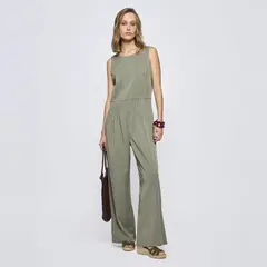SAVILLE ROW - Pantalón Regular Tiro Medio Mujer