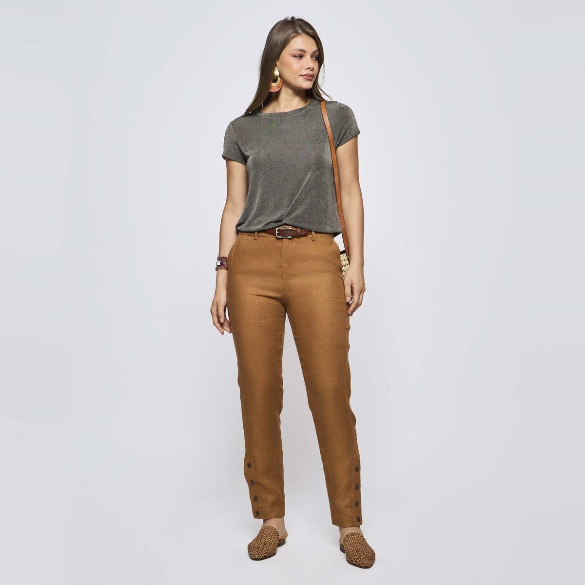 SAVILLE ROW - Pantalón Regular Tiro Medio Mujer Saville Row