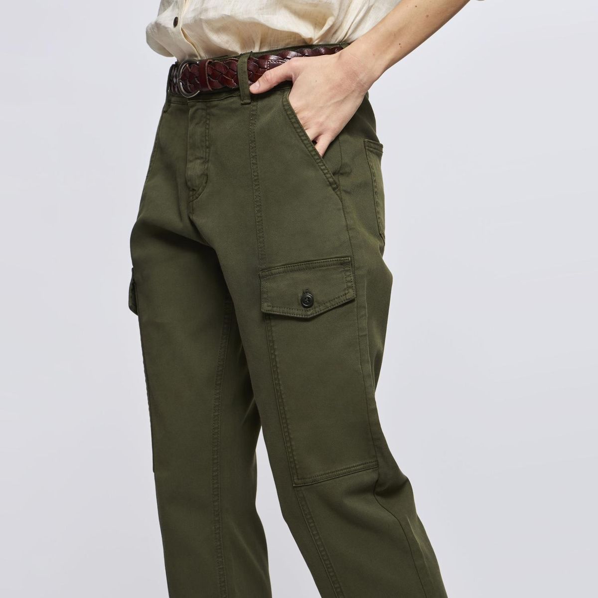 SAVILLE ROW - Pantalón Regular Tiro Medio Mujer Saville Row