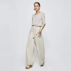 SAVILLE ROW - Pantalón Regular Tiro Medio Mujer