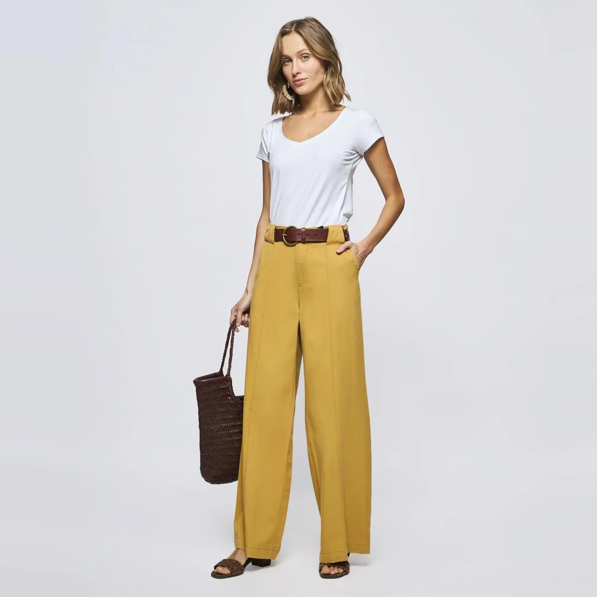 SAVILLE ROW - Pantalón Regular Tiro Alto Mujer Saville Row