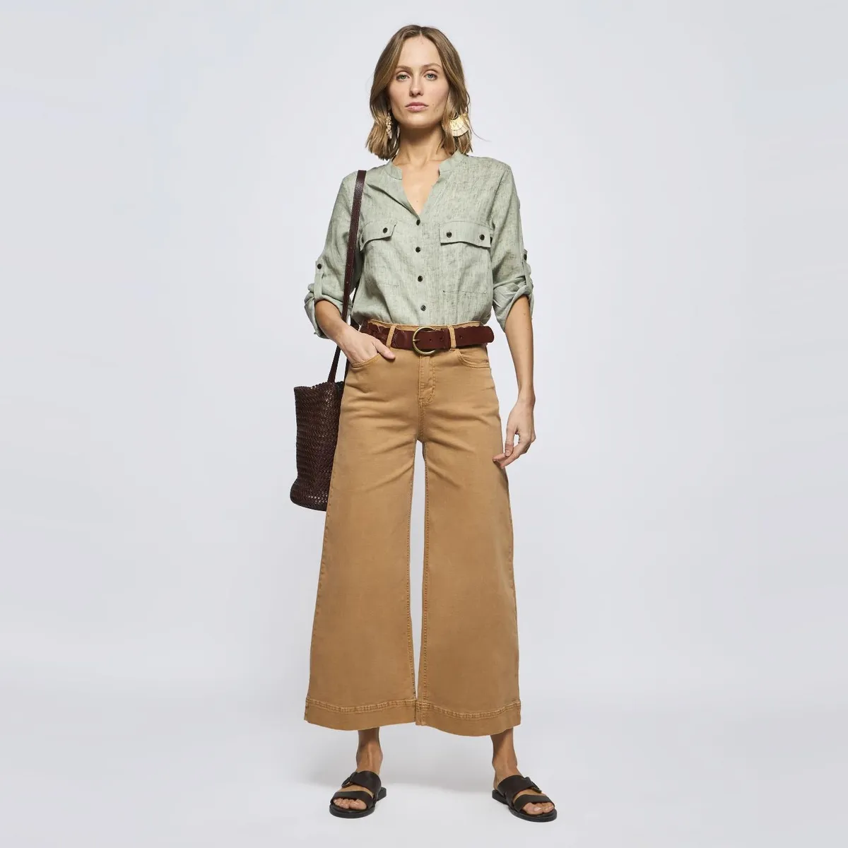 SAVILLE ROW - Pantalón Regular Tiro Alto Mujer Saville Row