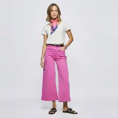 SAVILLE ROW - Pantalón Regular Tiro Alto Mujer