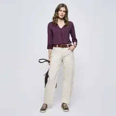 SAVILLE ROW - Jeans Regular Fit Tiro Medio Mujer