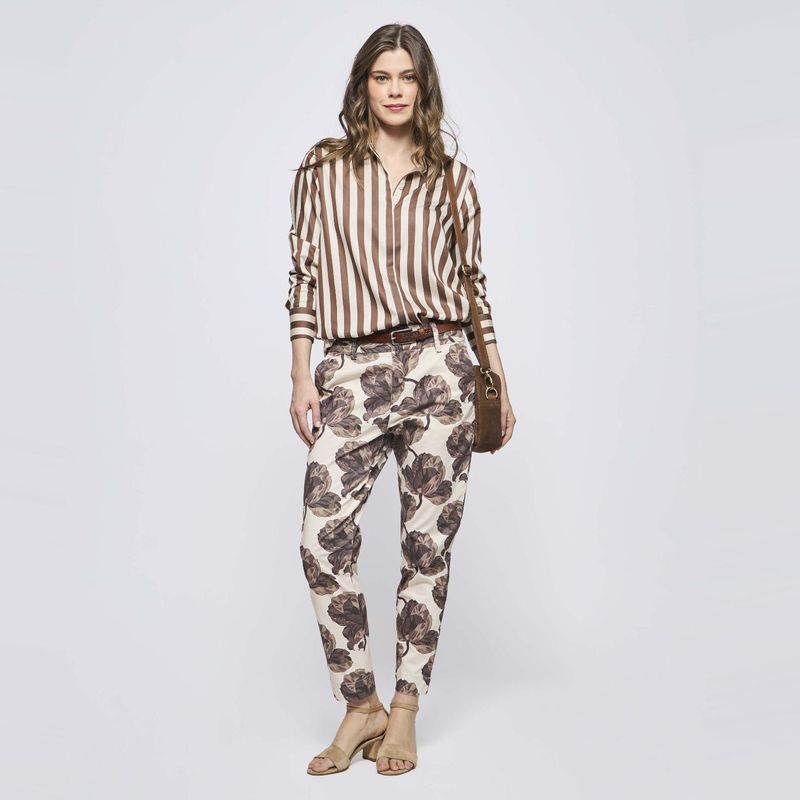 SAVILLE ROW - Pantalón Regular Tiro Alto Mujer Saville Row