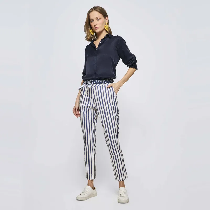 SAVILLE ROW - Pantalón Regular Tiro Alto Mujer Saville Row