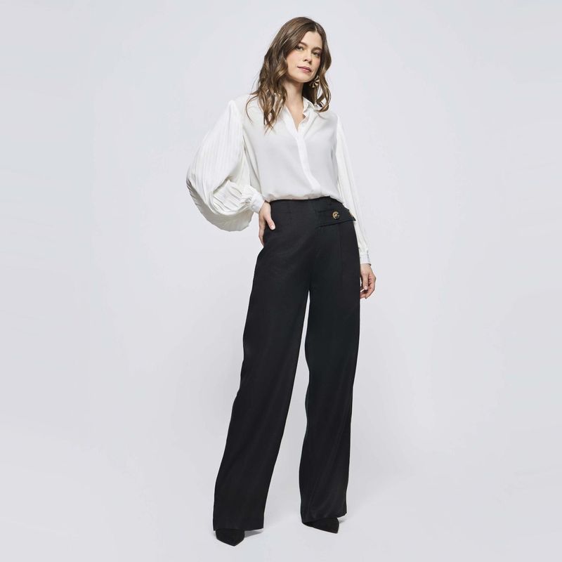 SAVILLE ROW - Pantalón Regular Tiro Medio Mujer Saville Row