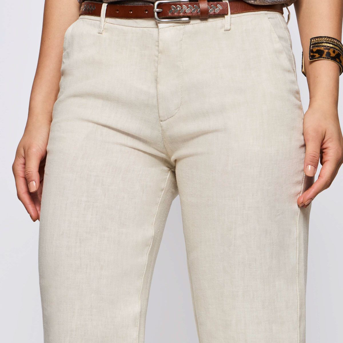 SAVILLE ROW - Pantalón Regular Tiro Medio Mujer Saville Row