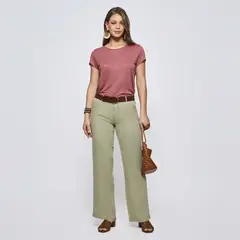 SAVILLE ROW - Pantalón Regular Tiro Medio Mujer