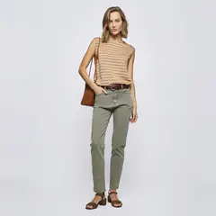 SAVILLE ROW - Pantalón Regular Tiro Alto Mujer