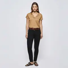 SAVILLE ROW - Pantalón Regular Tiro Alto Mujer